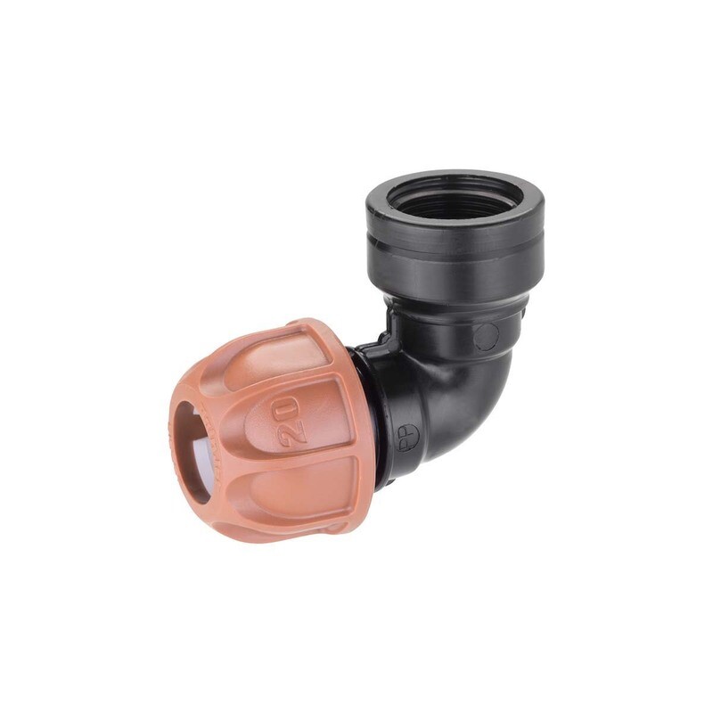 Gomito fine linea ø 20mm filetto 3/4" F