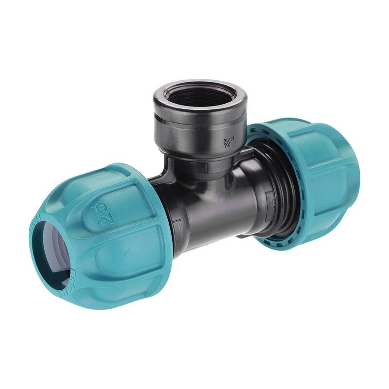 Raccordo a T ø 25mm filetto 3/4" F