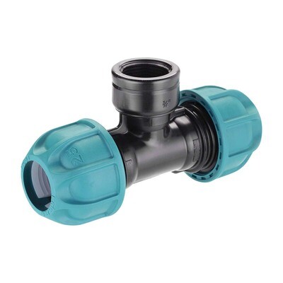 Raccordo a T ø 25mm filetto 3/4" F