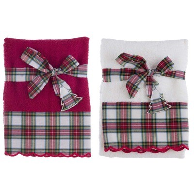 Coppia spugna Coppia spugna "Christmas tartan"
