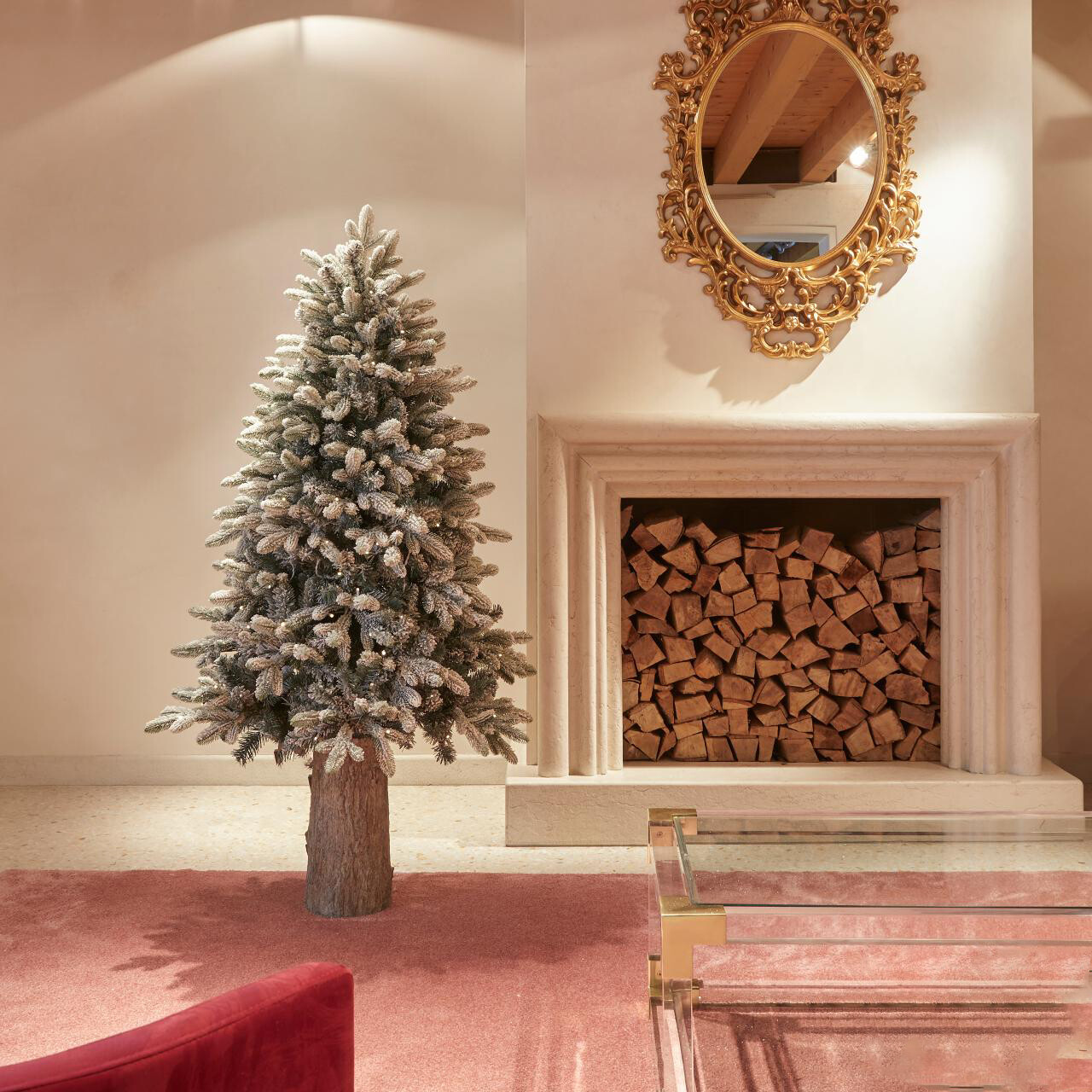 Pino innevato Merano EDG con LED h.150cm