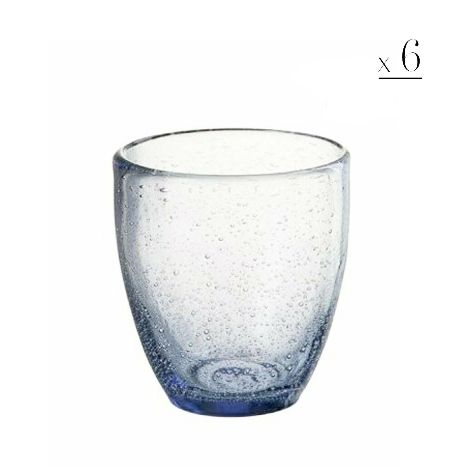 Set 6 bicchieri acqua "Bolle" lavanda