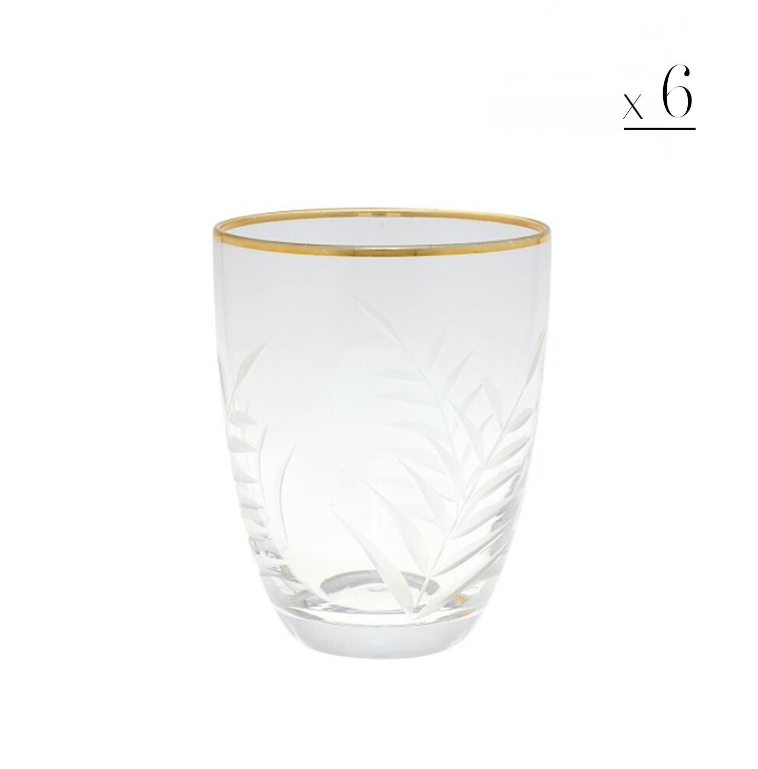 Set 6 bicchieri acqua gold