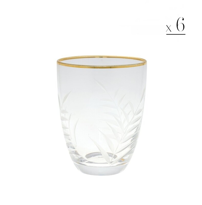 Set 6 bicchieri acqua gold