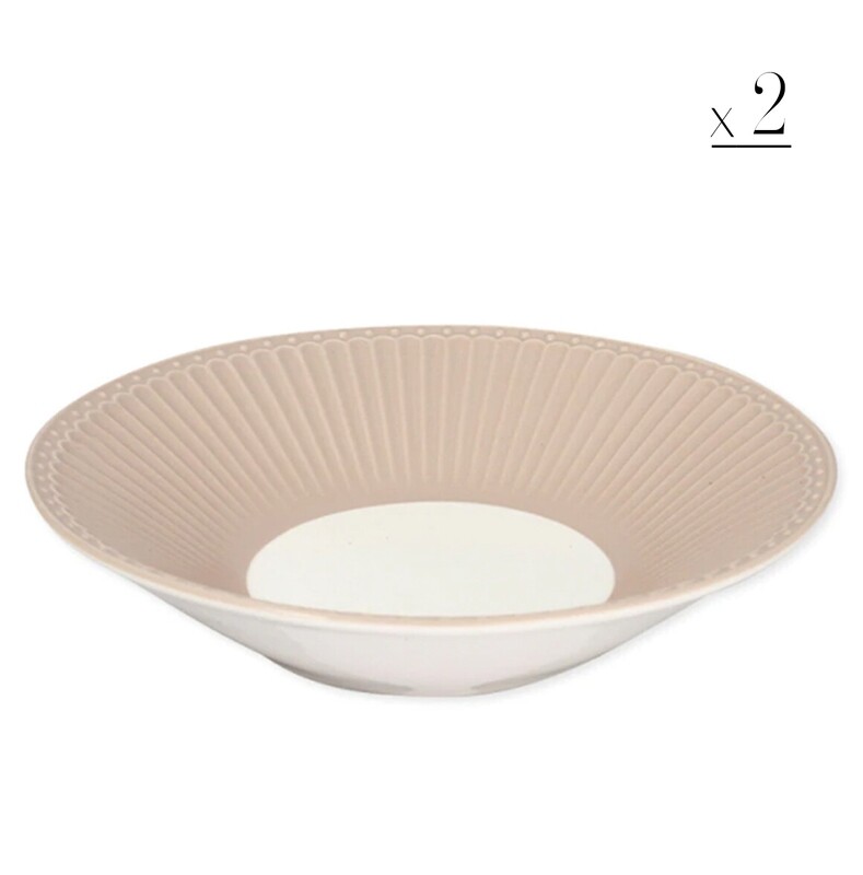 Set 2 piatti pasta "Alice" creamy