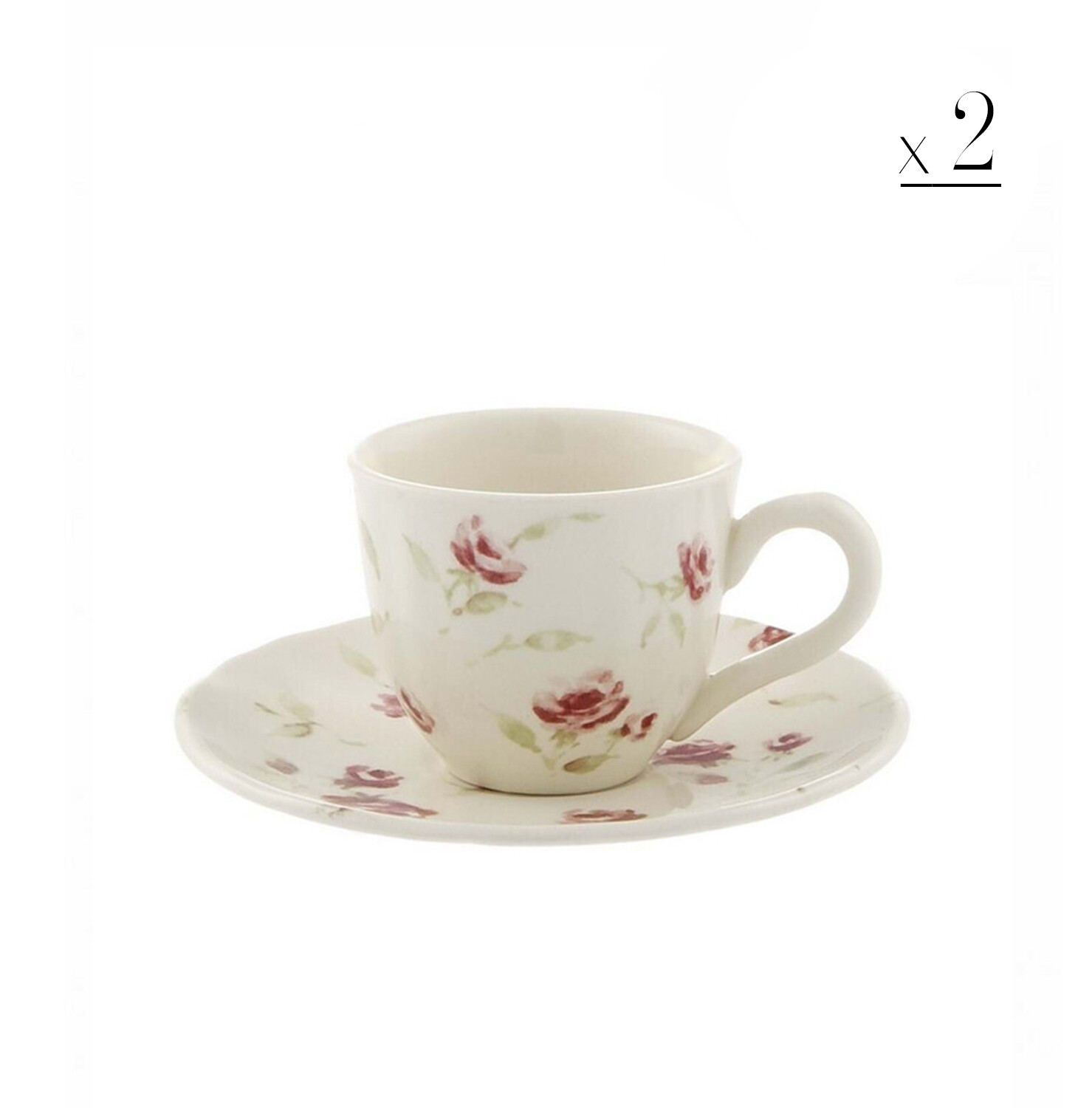 Set 2 tazzine caffè "Floret"
