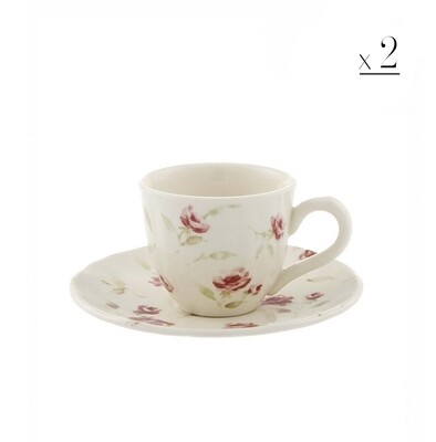 Set 2 tazzine caffè "Floret"