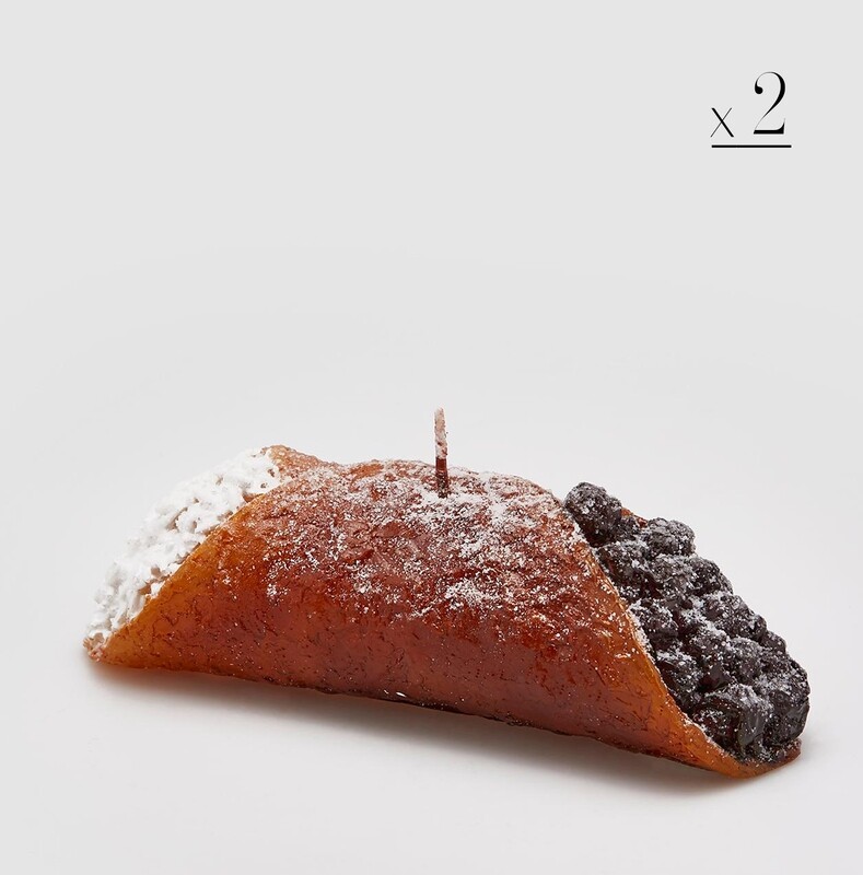 Set 2 candele cannolo