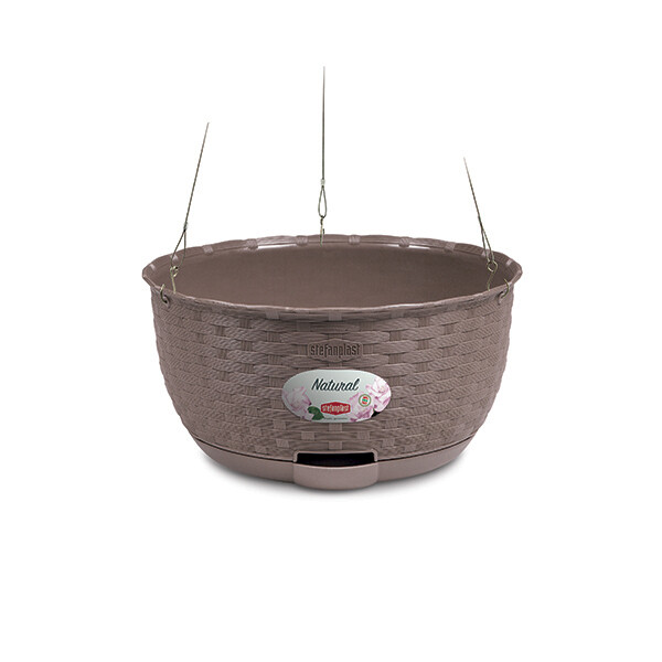 Ciotola "Natural" rattan appeso ø 30cm Tortora