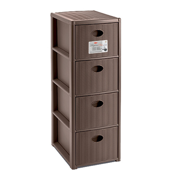 Cassettiera Elegance 4 Slim tortora