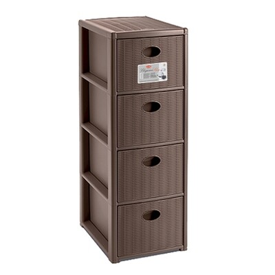 Cassettiera Elegance 4 Slim tortora