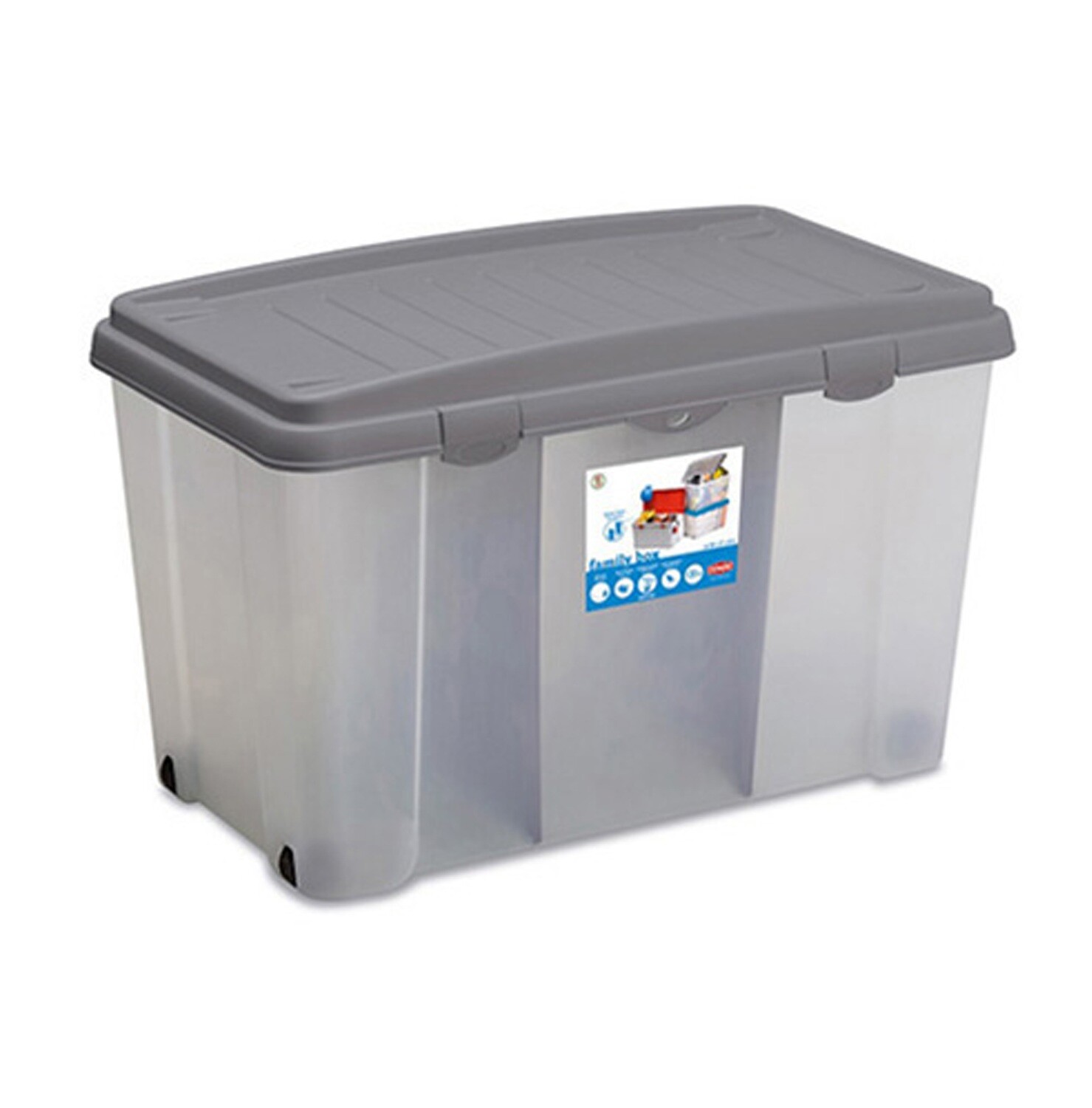 Scatola Family con coperchio Silver