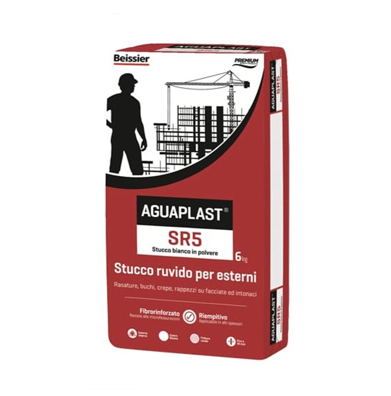 Stucco in polvere Aguapast SR5 Ruvido 6Kg