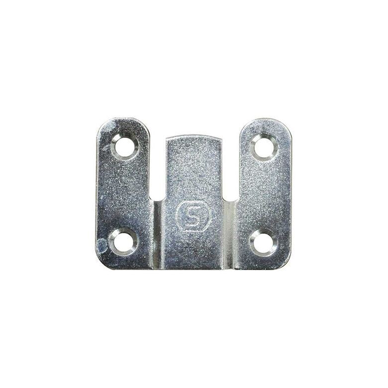 Attaccaglie quadre fissaggio ad incastro ferro zincato 4 pz