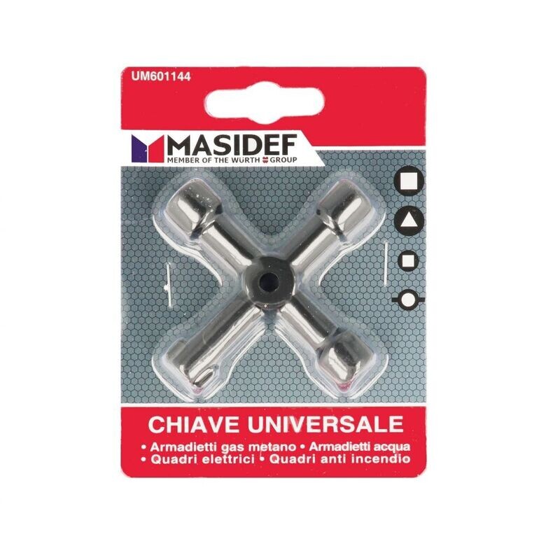 Chiave universale multiuso 4 teste