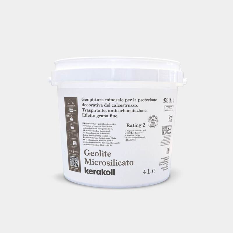 Geopittura riempitiva per cls Geolite Microsilicato 4Litri