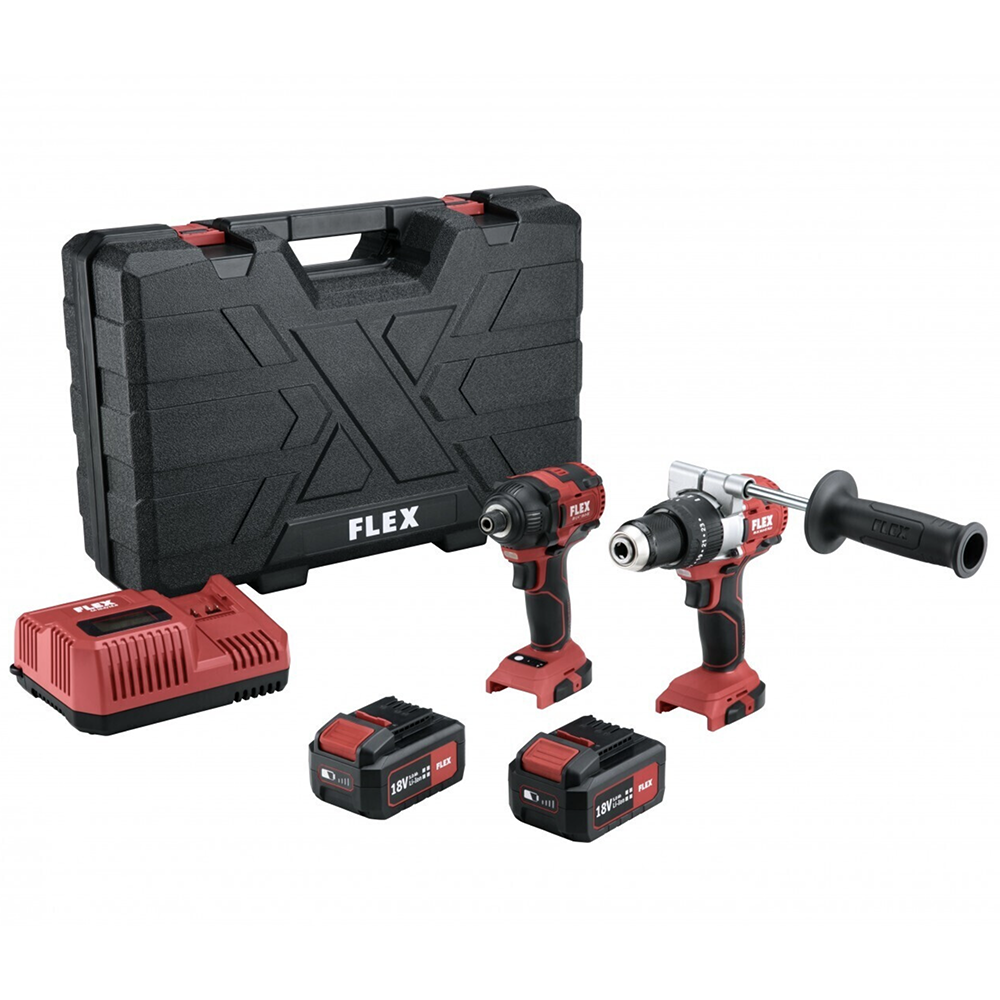 Set Trapano avvitatore PD 2G + Avvitatore ad impulsi ID 3/4 + 2 Batterie + caricatore