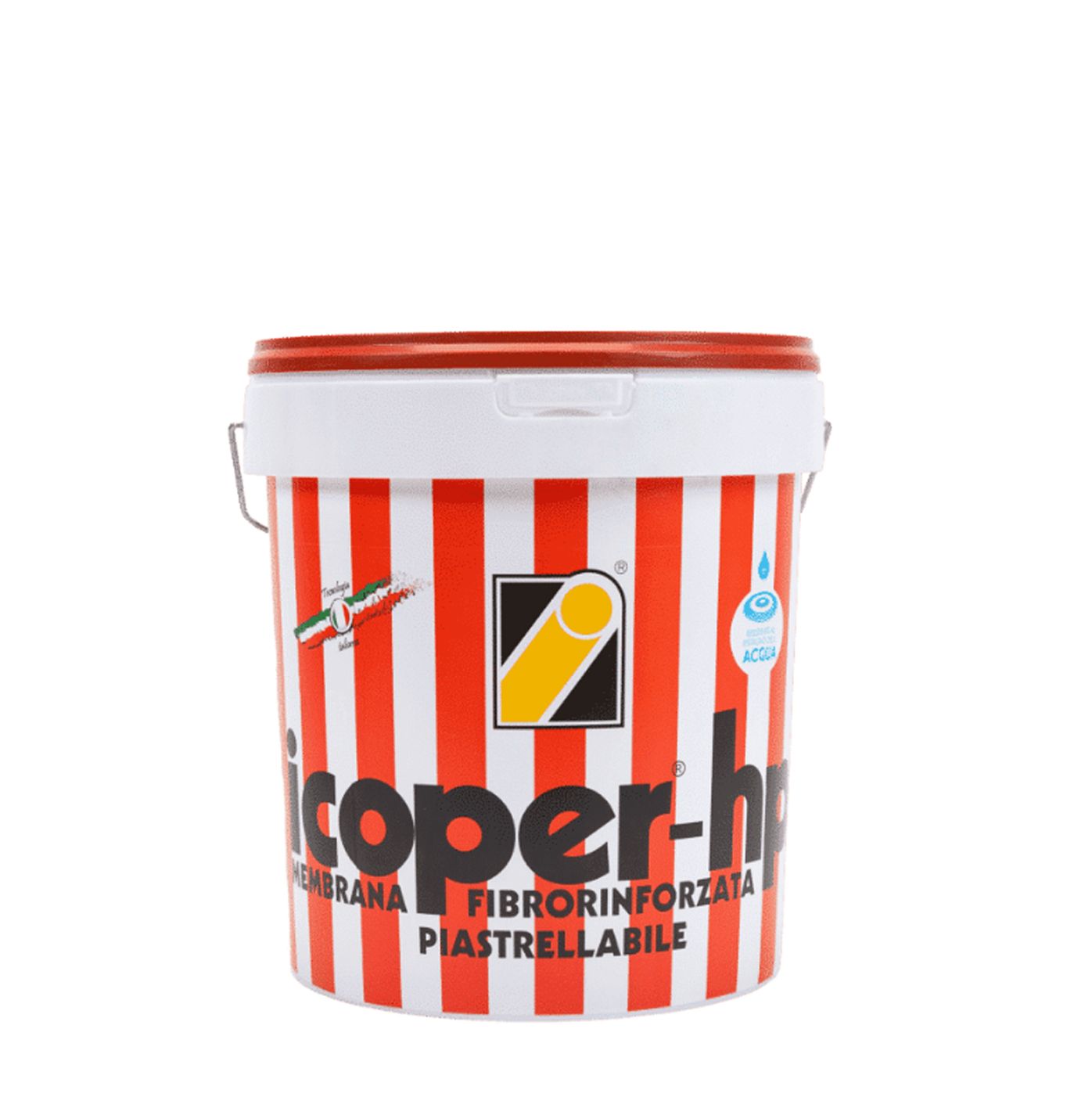 Membrana fibrorinforzata piastrellabile Icoper-Hp 10Kg Rosso