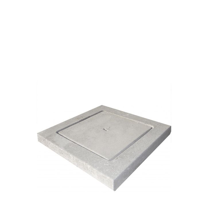 Coperchio in cemento 27x27cm h.5cm (pozzetto 20x20)