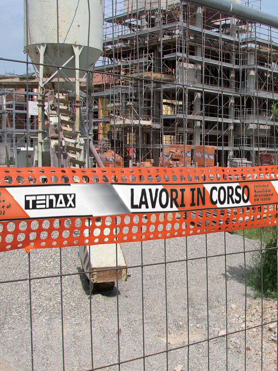 Banda recinzione per cantiere
