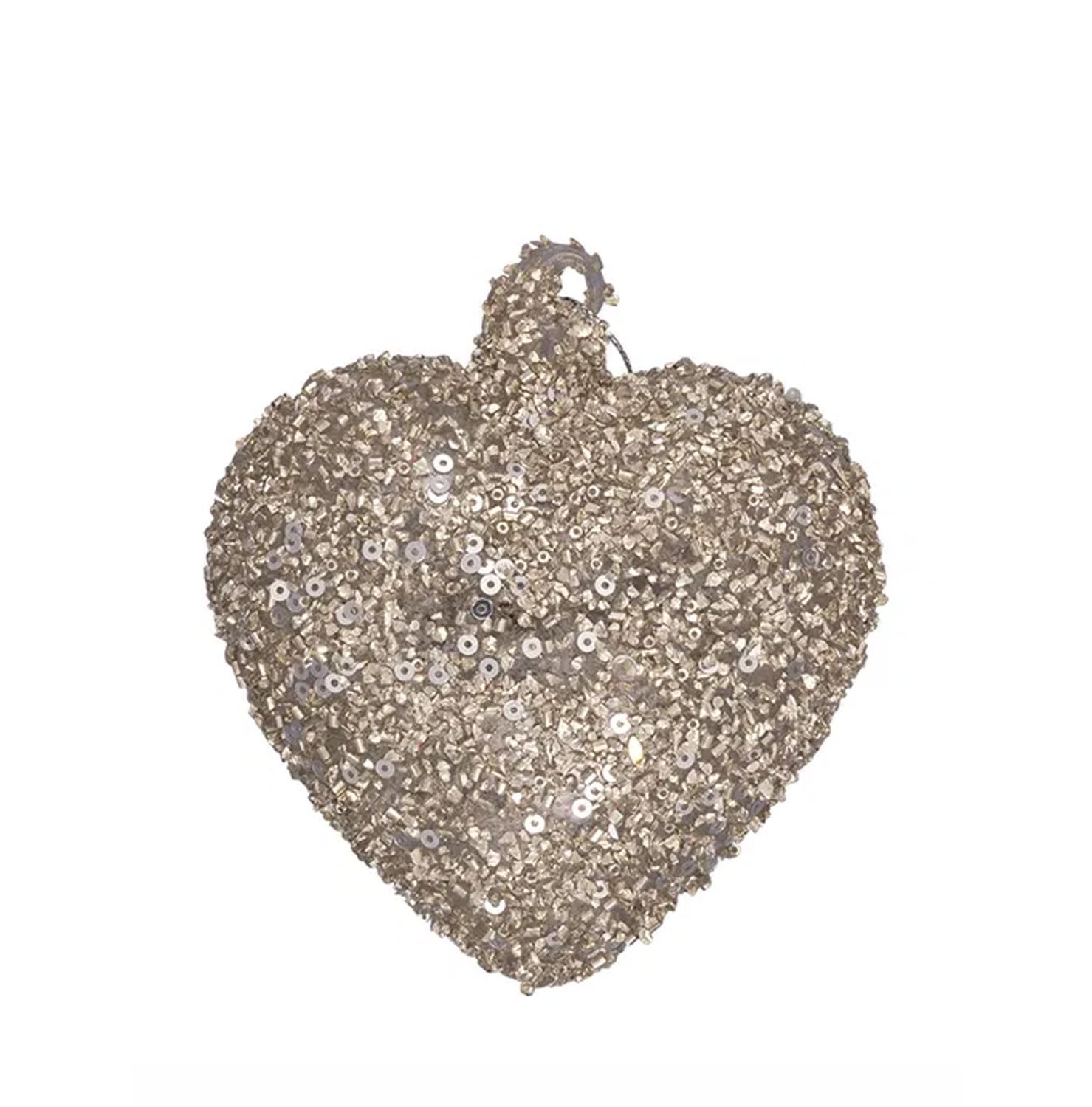 Cuore vetro glitter