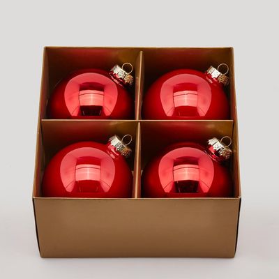 Set 4 sfere vetro mix 10cm