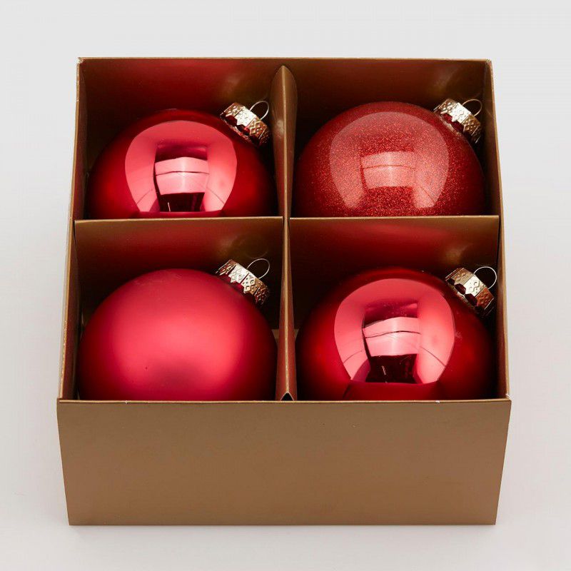 Set 4 sfere mix rosse