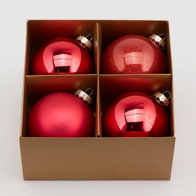 Set 4 sfere mix rosse