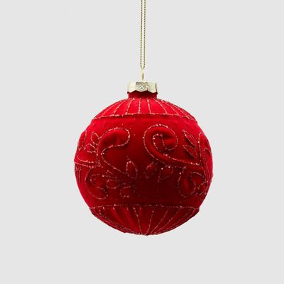 Sfera vetro velluto decori