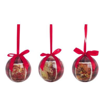 Set 14 sfere di natale con scatola esagonale