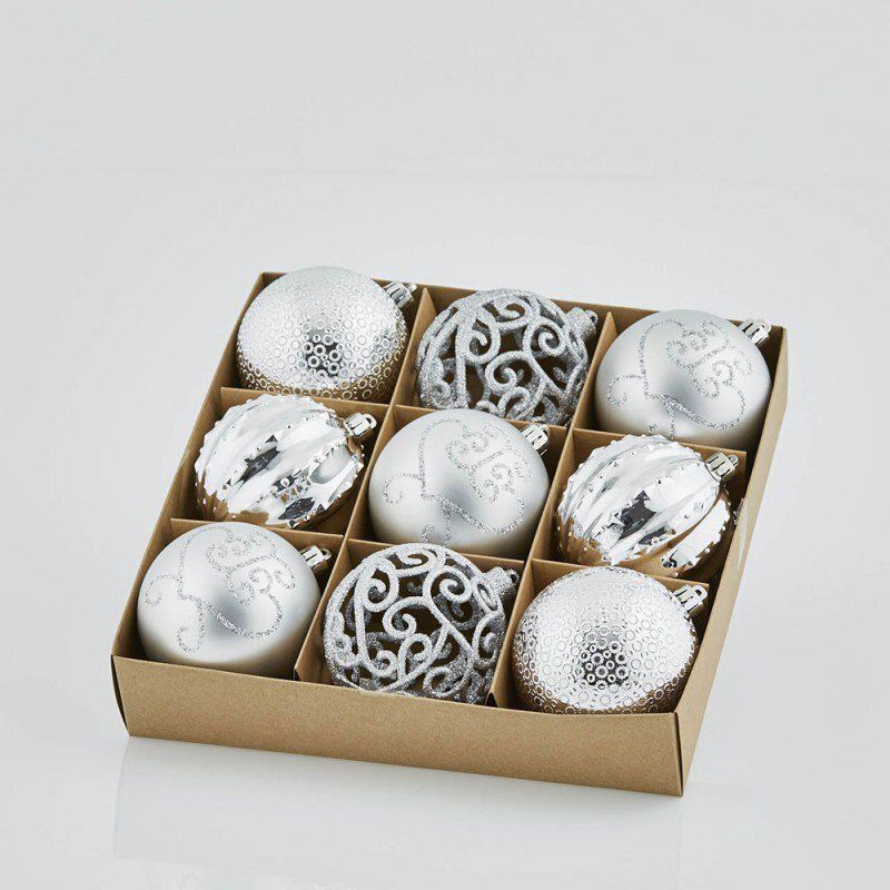 Set sfere mix argento