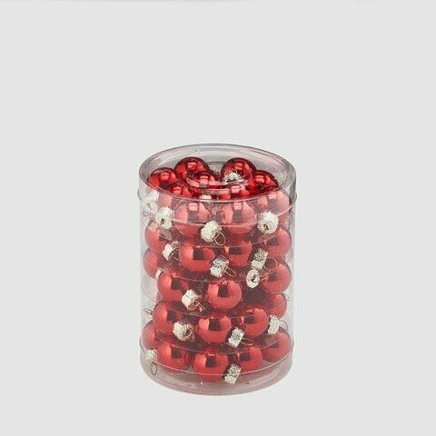 Mini sfere in vetro rosse