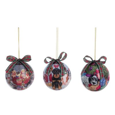 Set 14 sfere di natale con scatola esagonale
