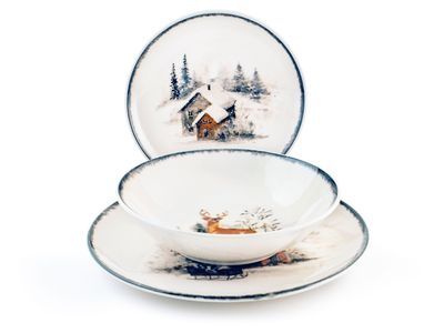 Servizio piatti 18 pezzi White Forest
