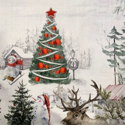 Tovaglia Tiffany xmas 140x240cm