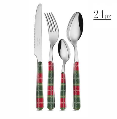 Set 24 posate tartan