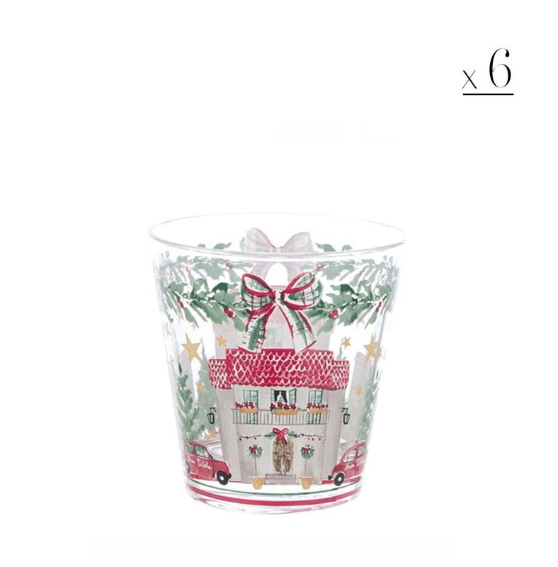Set 6 bicchieri Un Natale Italiano Set 6 bicchieri Un Natale Italiano