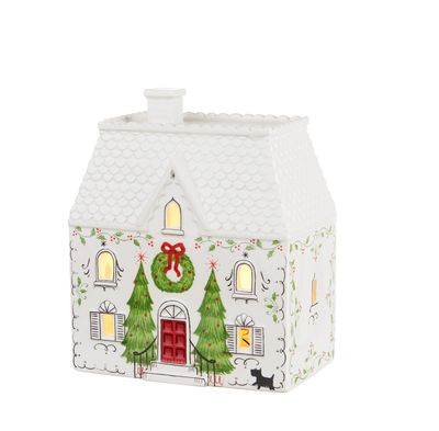 Casetta con led Bianco Natale