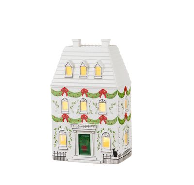 Casetta con led Bianco Natale