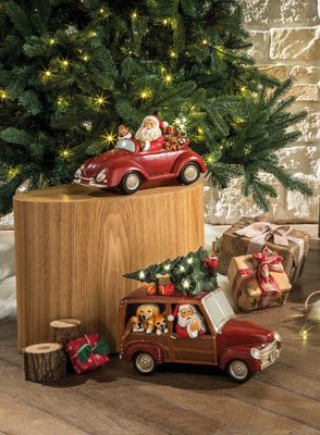 Macchina cabrio Babbo Natale con led