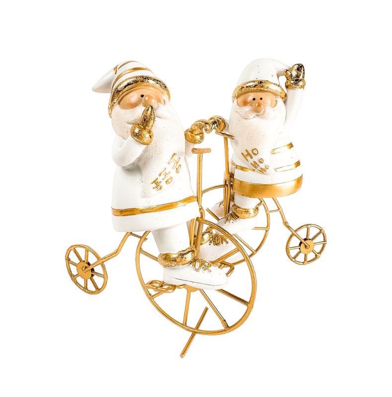 Babbo natale bicicletta oro/bianco Babbo natale bicicletta oro/bianco