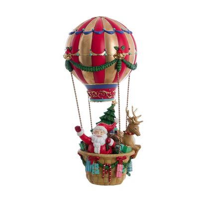 Decoro babbo natale mongolfiera