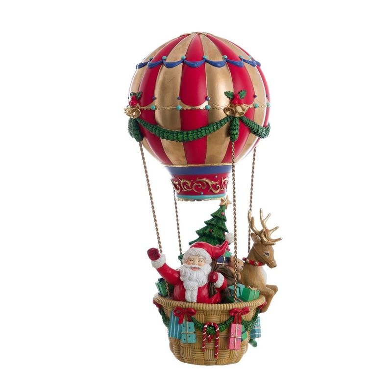 Decoro babbo natale mongolfiera