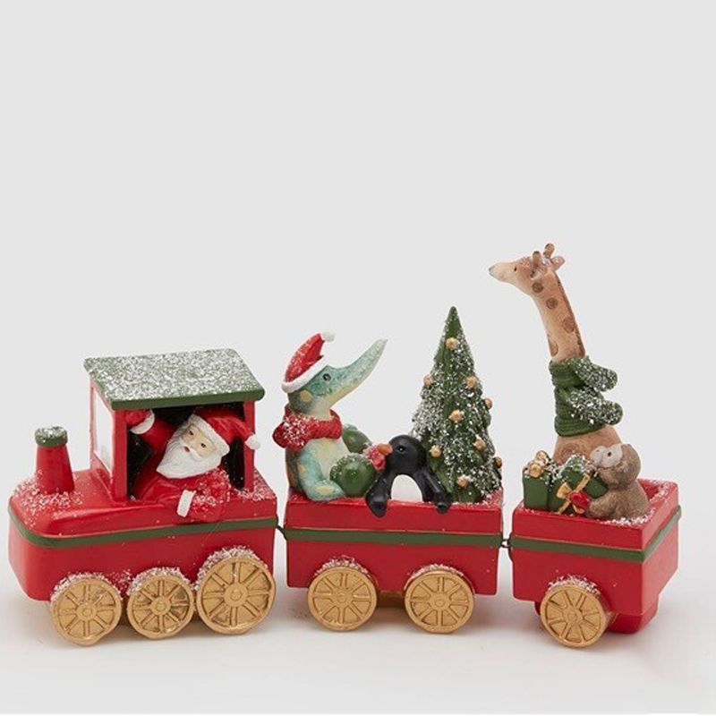 Trenino babbo natale e animali