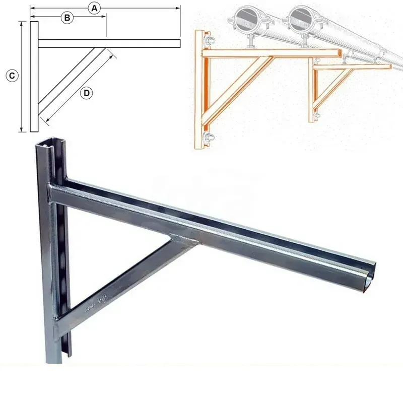 Mensola a squadra in profilo grip 545mm