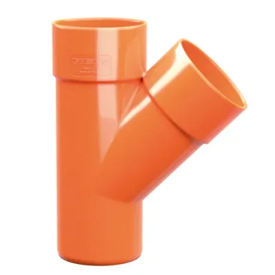 BRAGA PVC ARANCIO SEMPLICE 45° ø  63mm