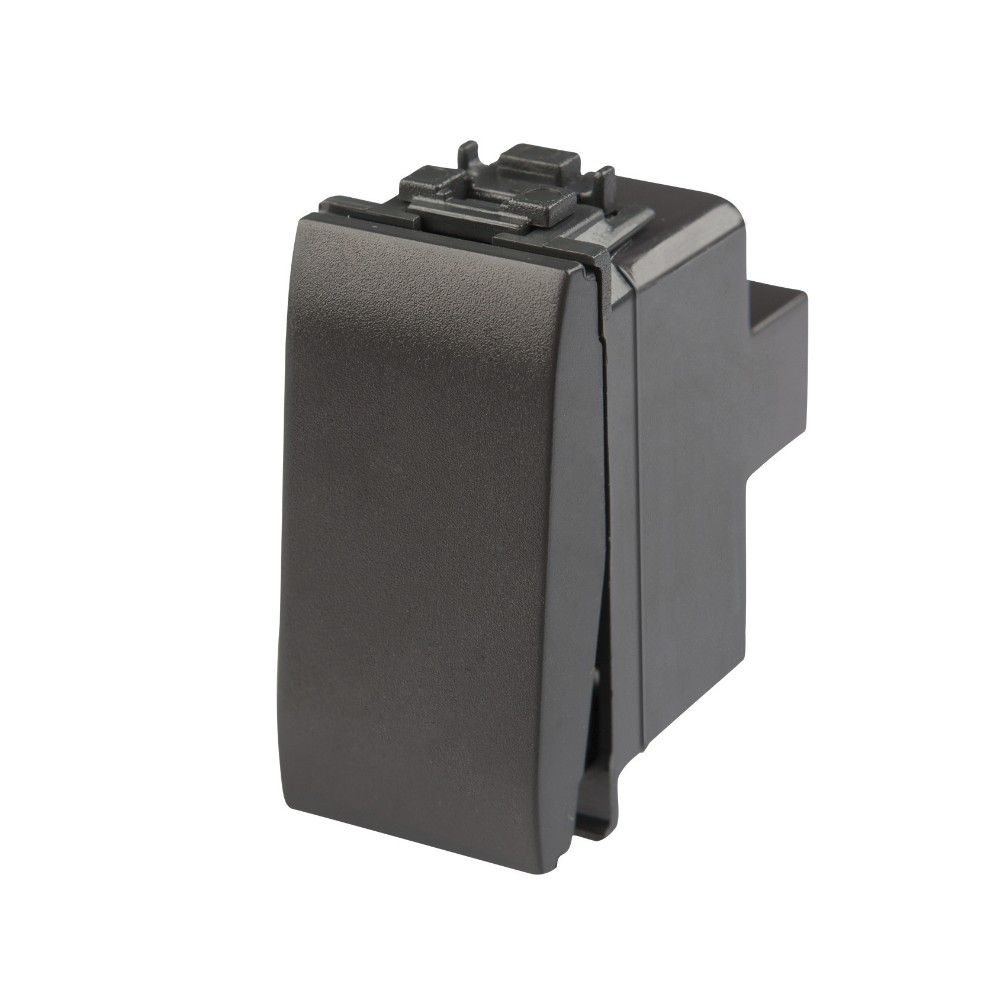FRUTTO INVERTITORE UNIPOLARE 16A in POLICARB. Nero