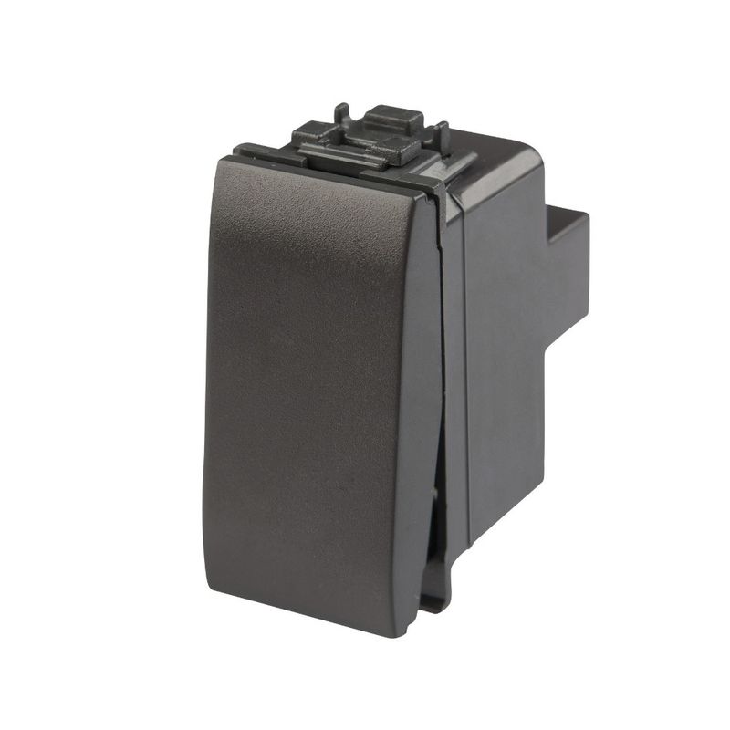 FRUTTO INVERTITORE UNIPOLARE 16A in POLICARB. Nero