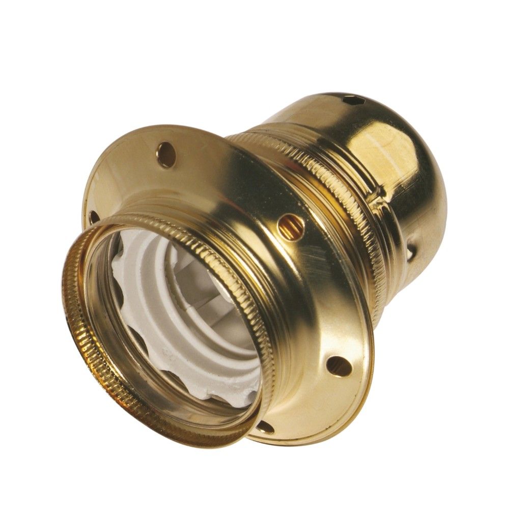 PORTALAMPADA Ottonato C/GHIERA FISSAGGIO E27 4A 250V