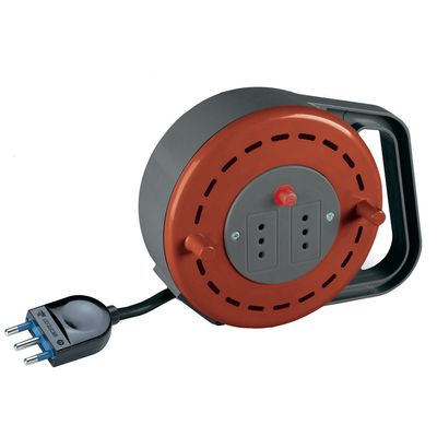 Polypool AVVOLGICAVO C/SPINA 10A 2P+T + 2 PRESE C/CAVO 5mt